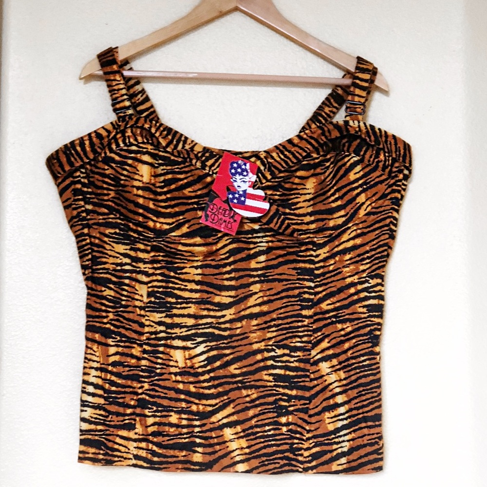 50’s Pin-Up Corset Style Tank Top